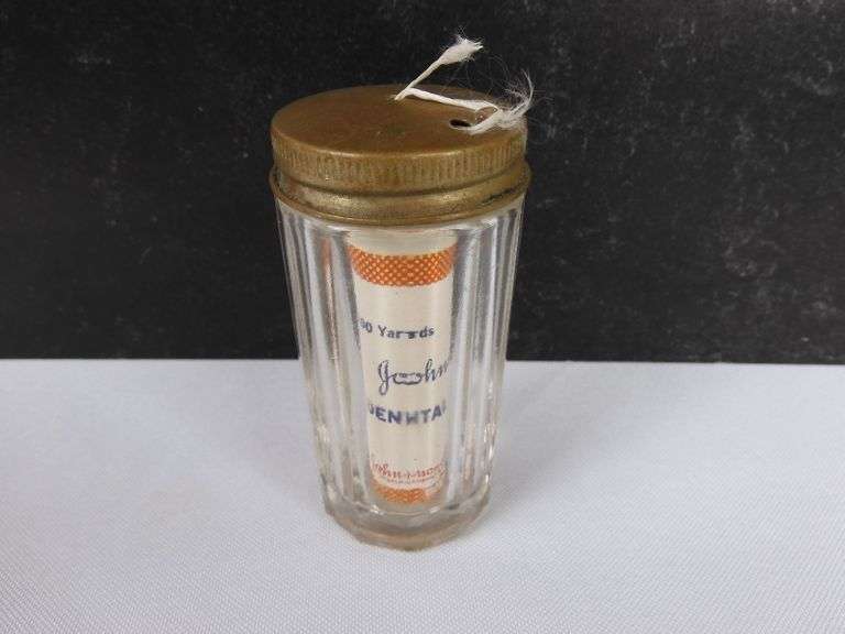 Vintage Glass Dental Floss Container GC5 Auctions