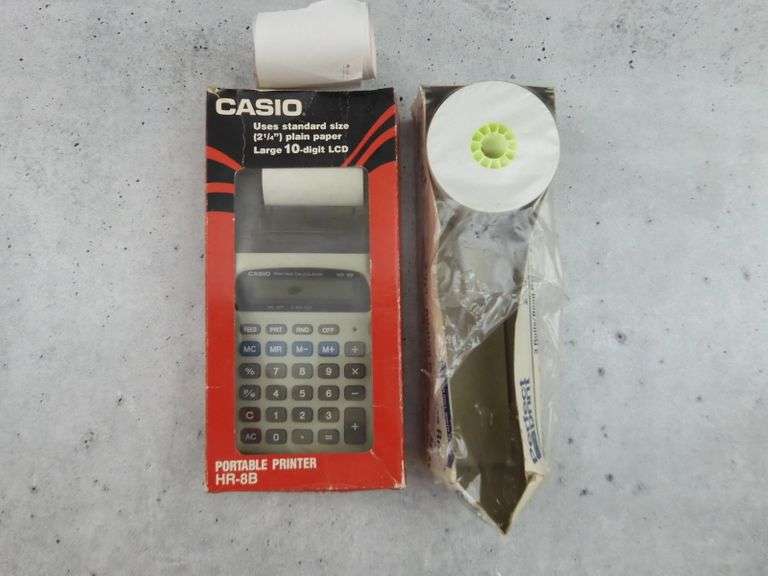Casio HR8B Portable Printer Calculator with Extra Roll GC5 Auctions