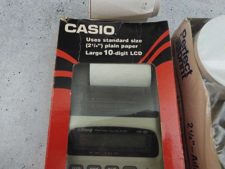 Casio HR8B Portable Printer Calculator with Extra Roll GC5 Auctions