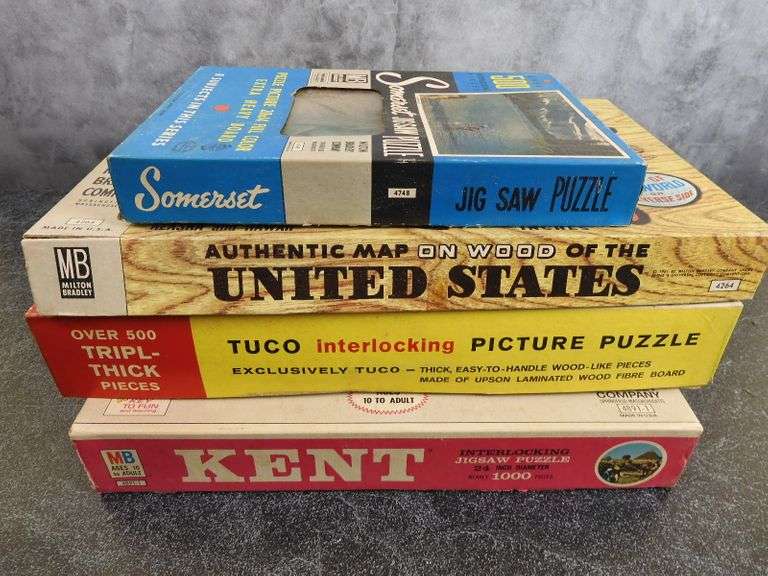 Lot of 4 Vintage Puzzles GC5 Auctions