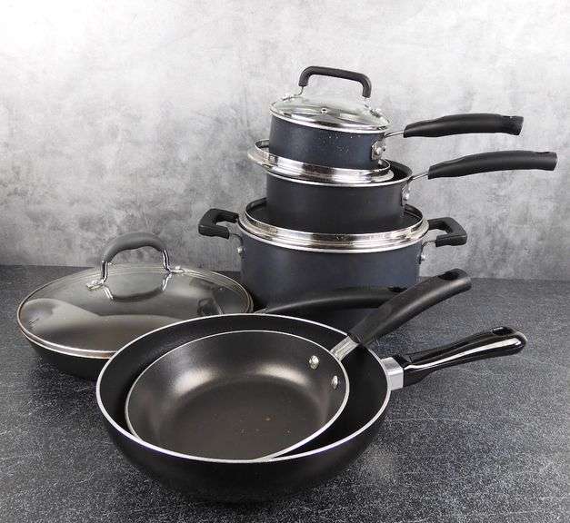 10 Piece TFal Pot & Pan Set GC5 Auctions