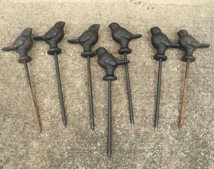 Lot of 7 Cast Iron Bird Garden / Yard Décor GC5 Auctions