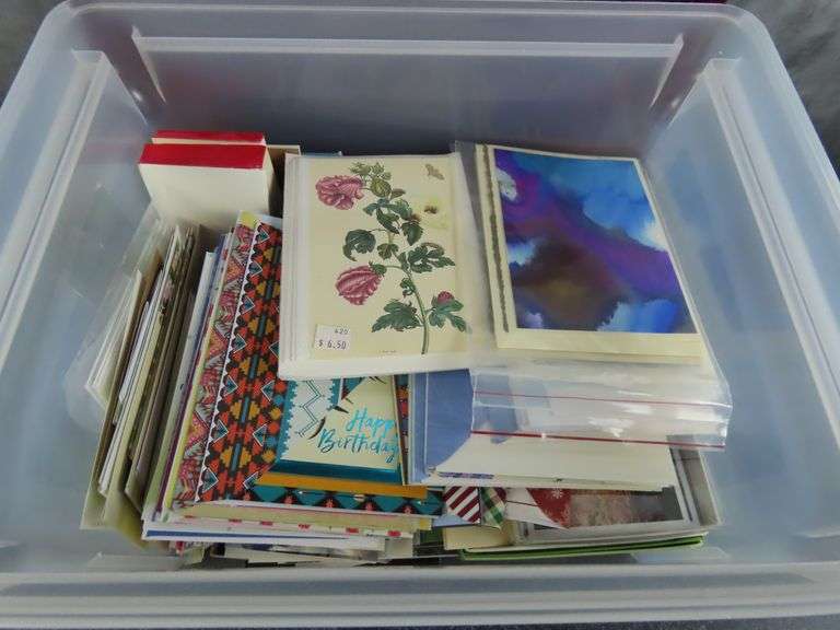 Big Bin of Unused Greeting and Note Cards GC5 Auctions