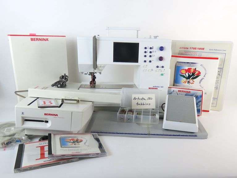Bernina Artista 180 Sewing Machine with Embroidery Unit, Bobbing