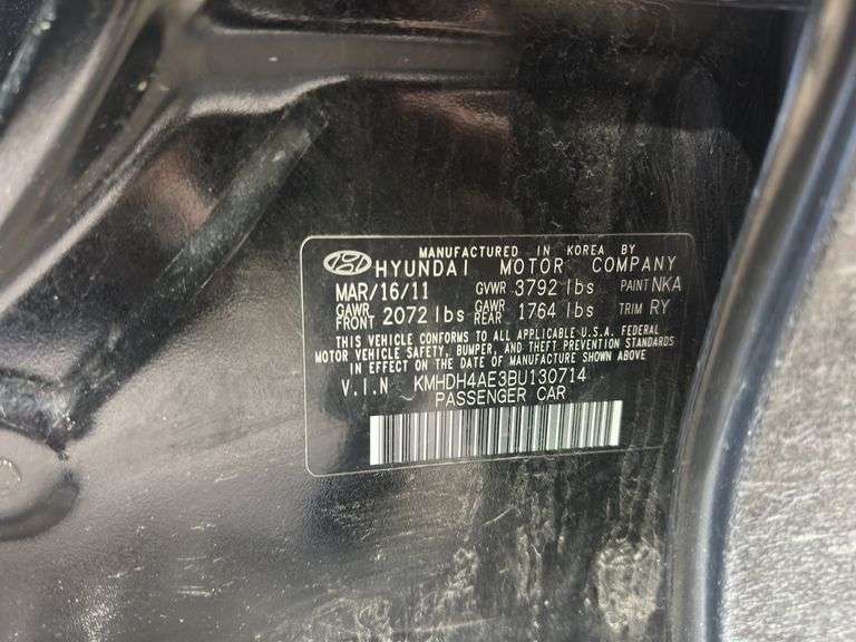 2011 HYUNDAI Elantra Limited KMHDH4AE3BU130714