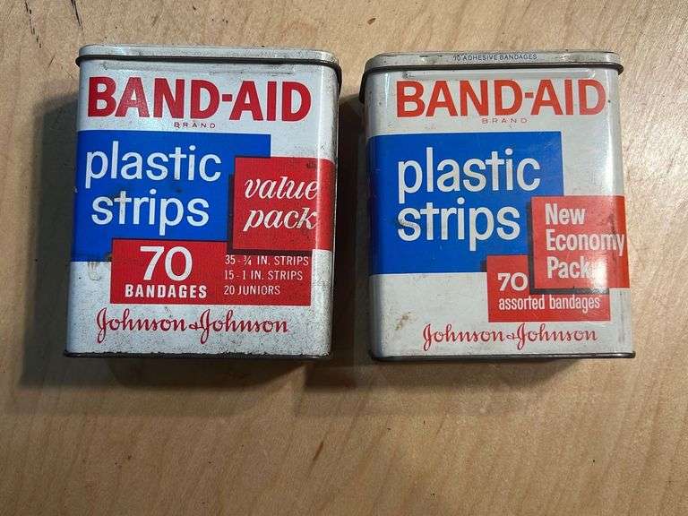 Vintage Metal BANDAID Containers Gregg Auctions