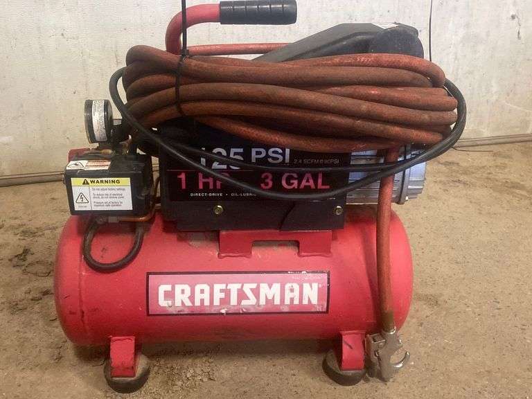 Craftsman 3 gal. air compressor Gregg Auctions