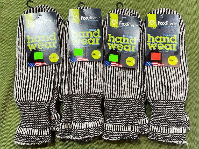 Fox River Brand Thermal Chopper Mitt Liners Size Large Gregg Auctions