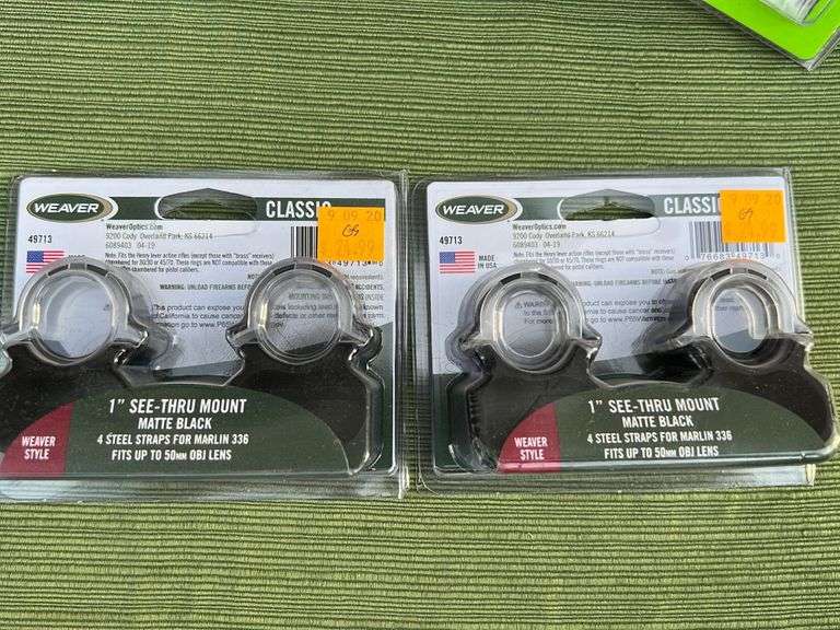 Weaver Rings for Marlin 336 & Henry Big Boy Rifles Gregg Auctions