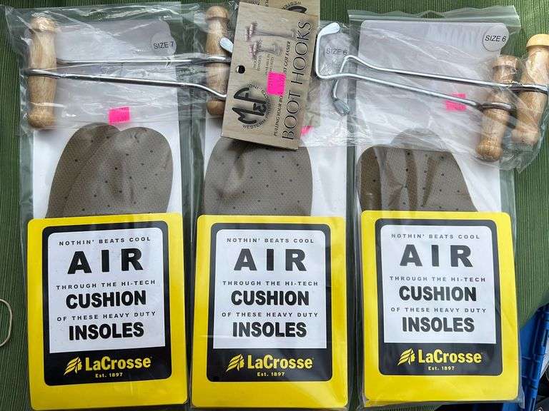 LaCrosse Air Insoles & BootHooks Gregg Auctions