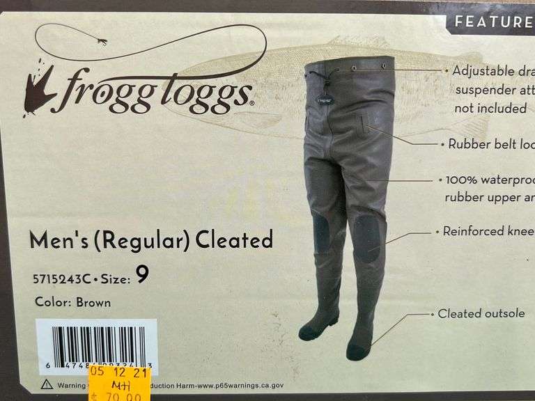 New Frogg Togg Chest Waders Size 9 Mens Gregg Auctions