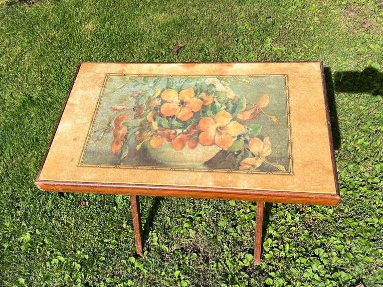 Vintage Wood TV Tray Gregg Auctions