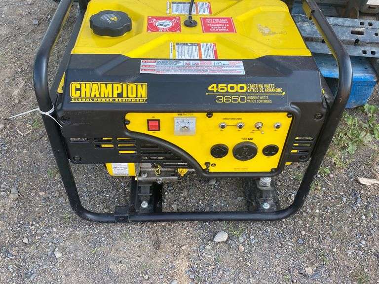 Champion 4500 generator Gregg Auctions