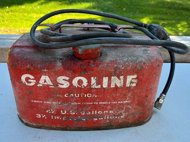 Vintage 3.5 Gallon Outboard Motor Gas Can Gregg Auctions