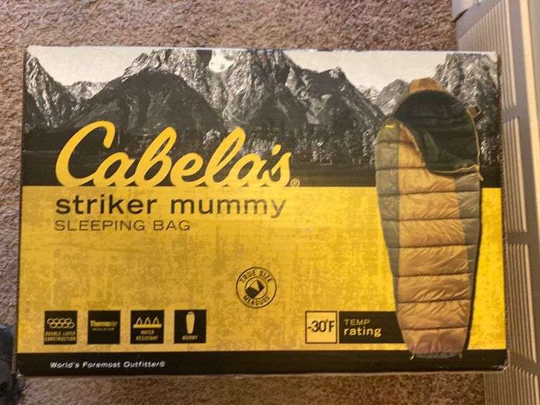 Cabela’s sleeping bag, new, never opened Gregg Auctions
