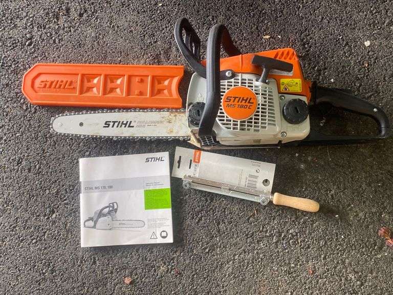 Stihl MS180 chainsaw and file Gregg Auctions