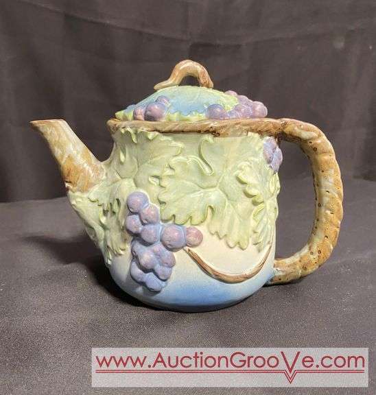 Vintage Takahashi San Francisco Japan ceramic teapot. Hand painted