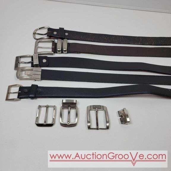 Leather Belts. Bossini and Poe are 48" the other 3 are 38" BR1