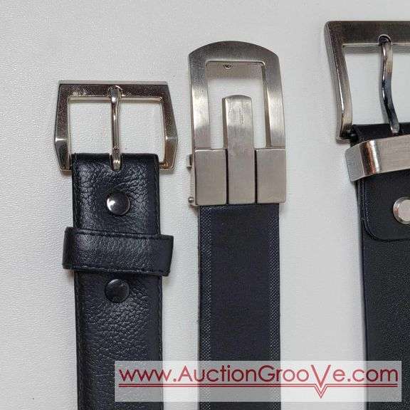Leather Belts. Bossini and Poe are 48" the other 3 are 38" BR1