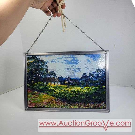 Glassmasters Vintage Sun Catcher. Made in USA. 14 X 10. E3