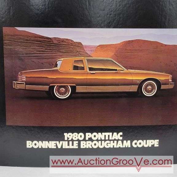 1980 Pontiac Bonneville Brougham Coupe. Cardboard Poster. 20.5 x 17.5
