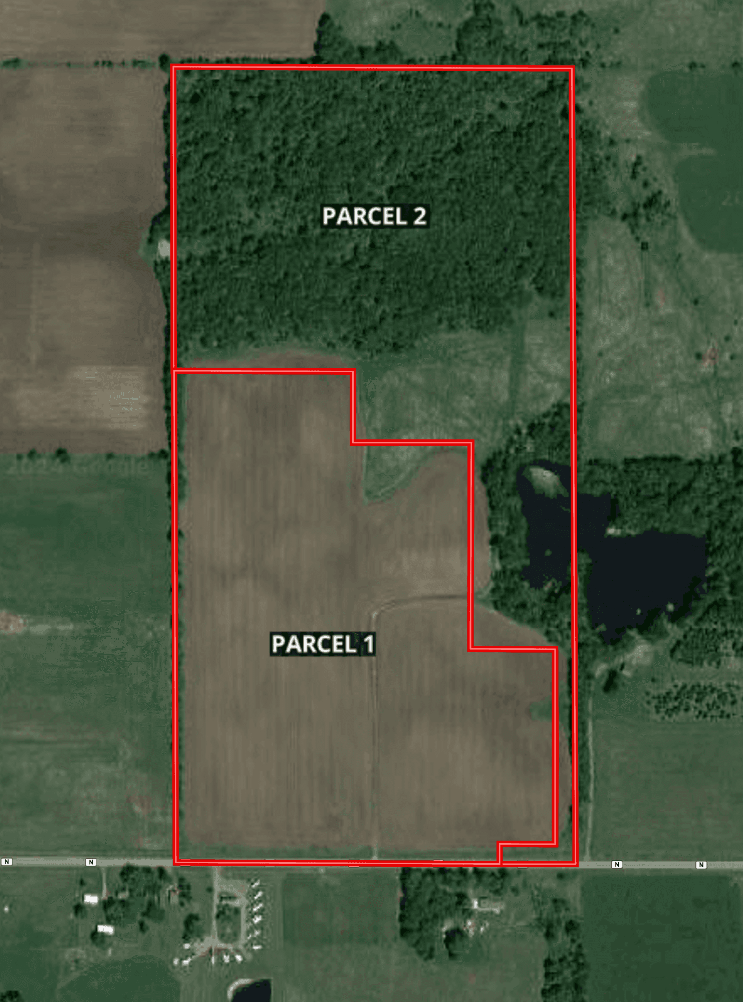 80± Acres Tillable & Recreational Land Offered in 2 Parcels, Arpin