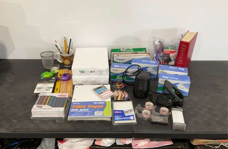 Office supplies, printing paper, envelopes, stylus pens, rulers, etc. Hash Auctions