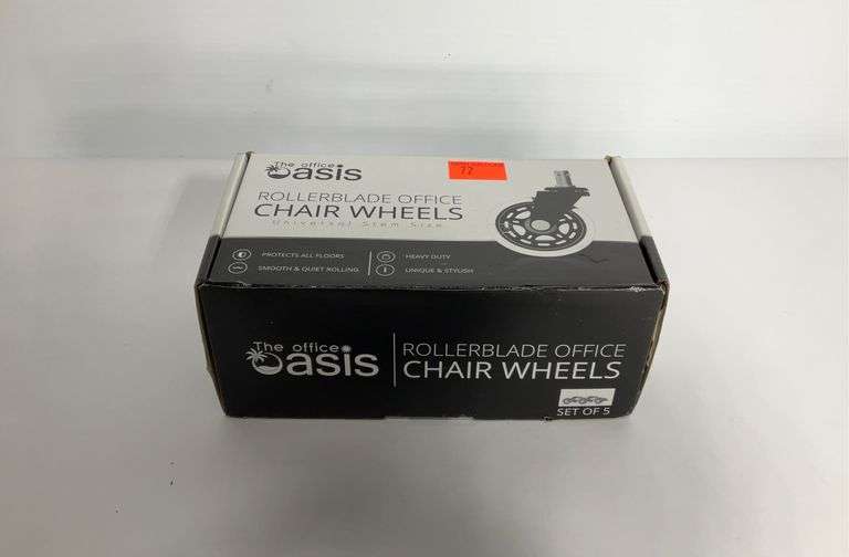 The Office Oasis rollerblade office chair wheels, in box Hash Auctions