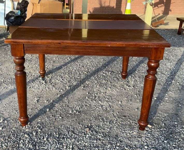 Formal bistro height extension table 36” tall, turned decor post legs