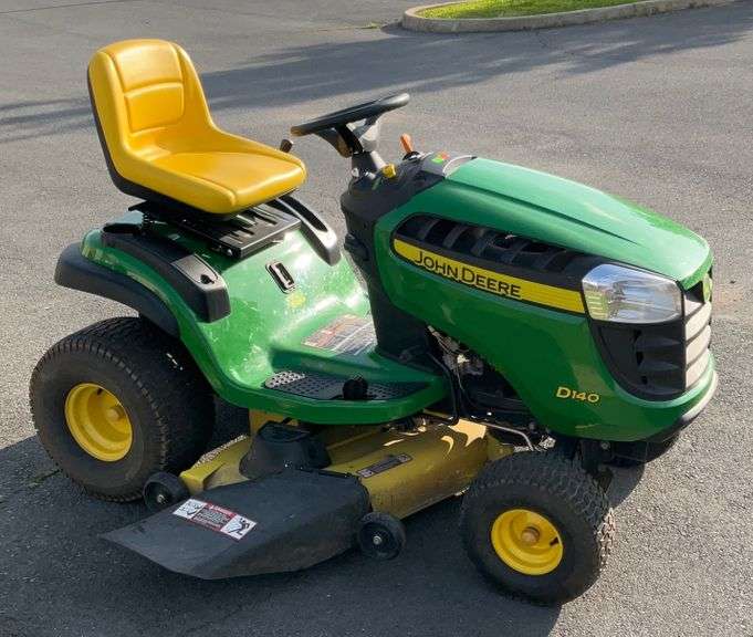 John Deere D140 Riding Mower, 48” deck with edge cutting system, 22hp