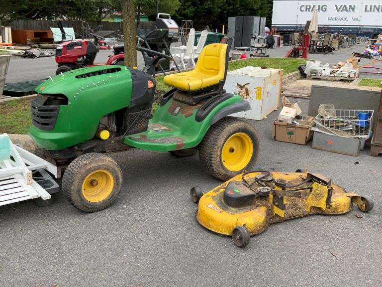 John Deer Riding Mower Project, L130 with 23hp engine, 48” deck, now we started and drove this