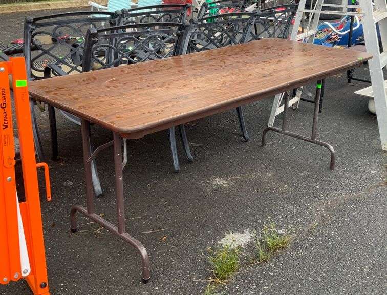 6ft Wood laminated folding Table Hash Auctions