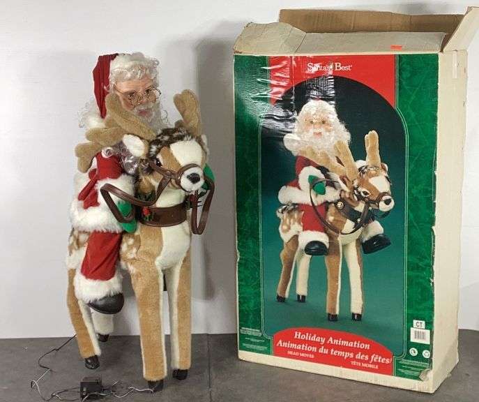 Santa’s Best Santa & Reindeer Animated Figures (works) Hash Auctions