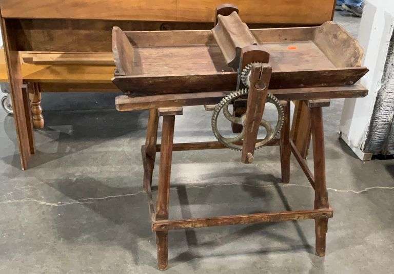 Butter Working Table, Antique Hand Crank operated, used for separating