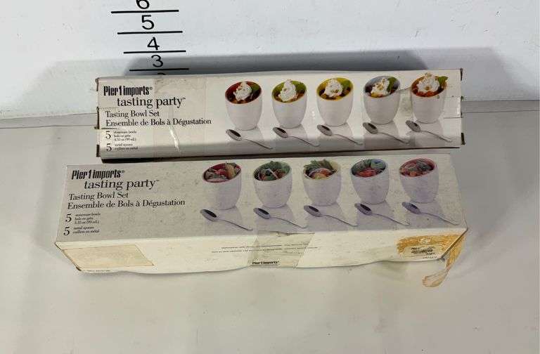 Pier 1 imports tasting party bowl sets lot of 2 Hash Auctions