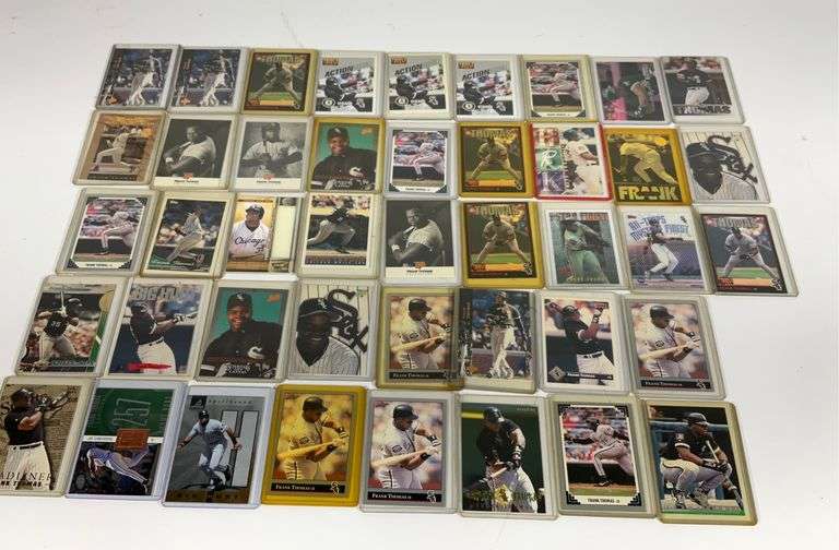 Frank Thomas baseball card lot all in top loaders Hash Auctions