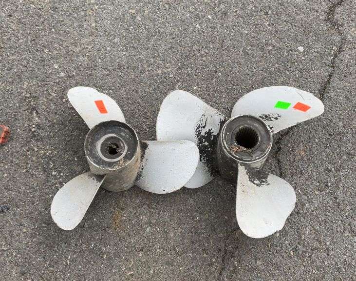 Two outboard motor Props, used condition as shown Hash Auctions