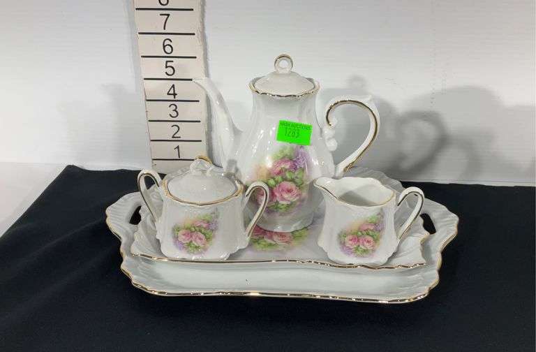 Floral hand painted Winrose Collection china tea set Hash Auctions