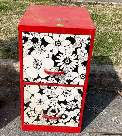 Red metal file shop used Hash Auctions