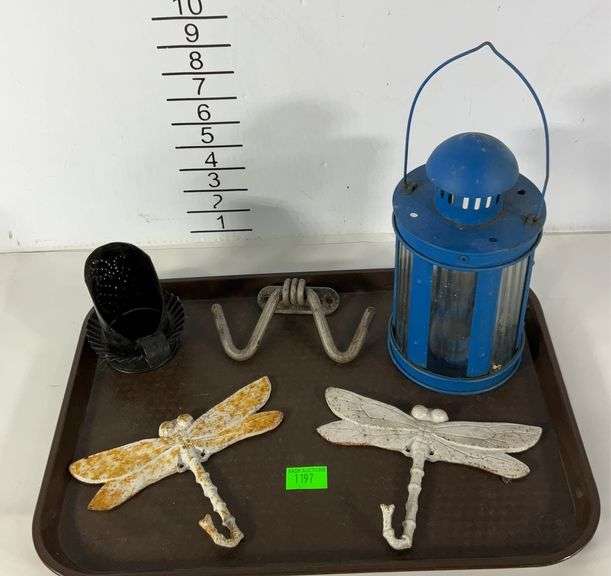 Metal Works decor. Dragonflies, candle holder, lantern and more Hash