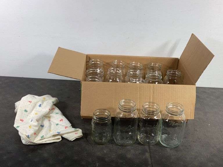 Misc. Brand & Size Mason Jars, & Baby Blanket Hash Auctions
