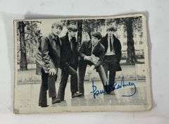 Vintage Beatles Trading Card condition as shown
