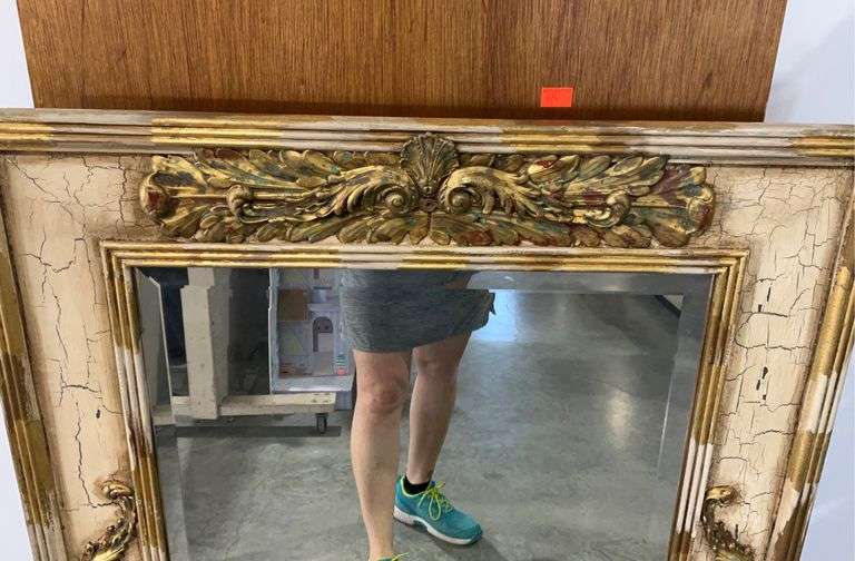 Ornate framed mirror, large 36x48 size, heavy, seller code AL Hash