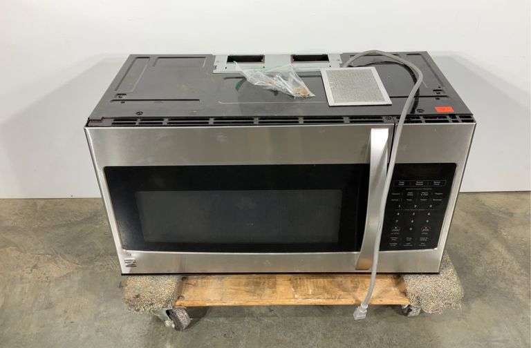 Over the range Kenmore microwave, 30x15x17, wheeled cart does not