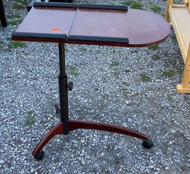 Adjustable on wheels TV dinner table Hash Auctions