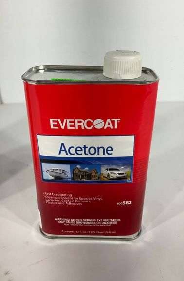 Two cans of Evercoat acetone - Hash Auctions