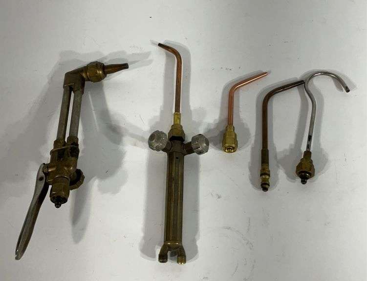 Brass and copper blow torch pieces Hash Auctions
