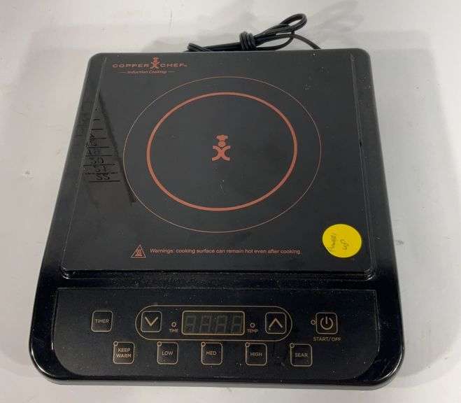 Copper chef induction cooktop, powers up Hash Auctions