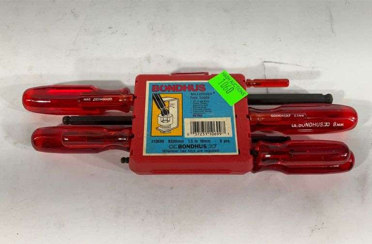 Bondhus ball driver hex tools Hash Auctions