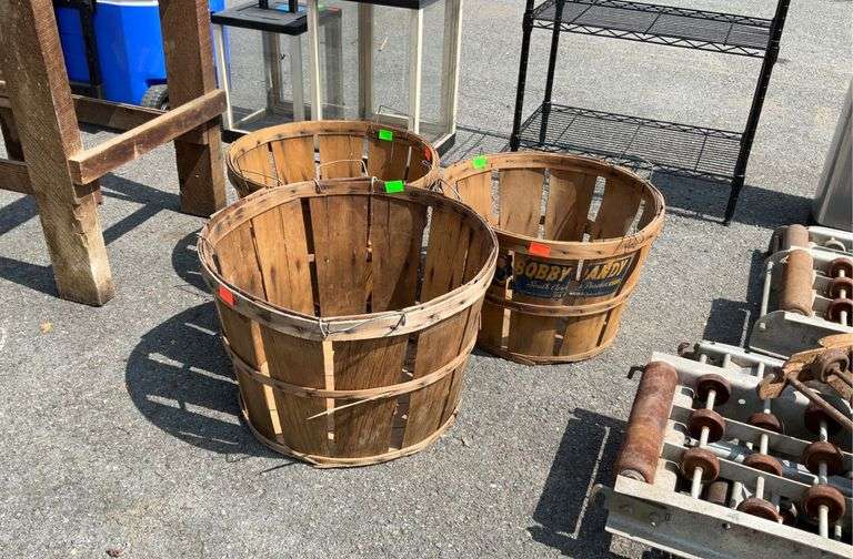 Three bushel baskets Hash Auctions